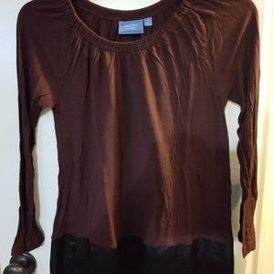 Long sleeve, long top with silk type bottom